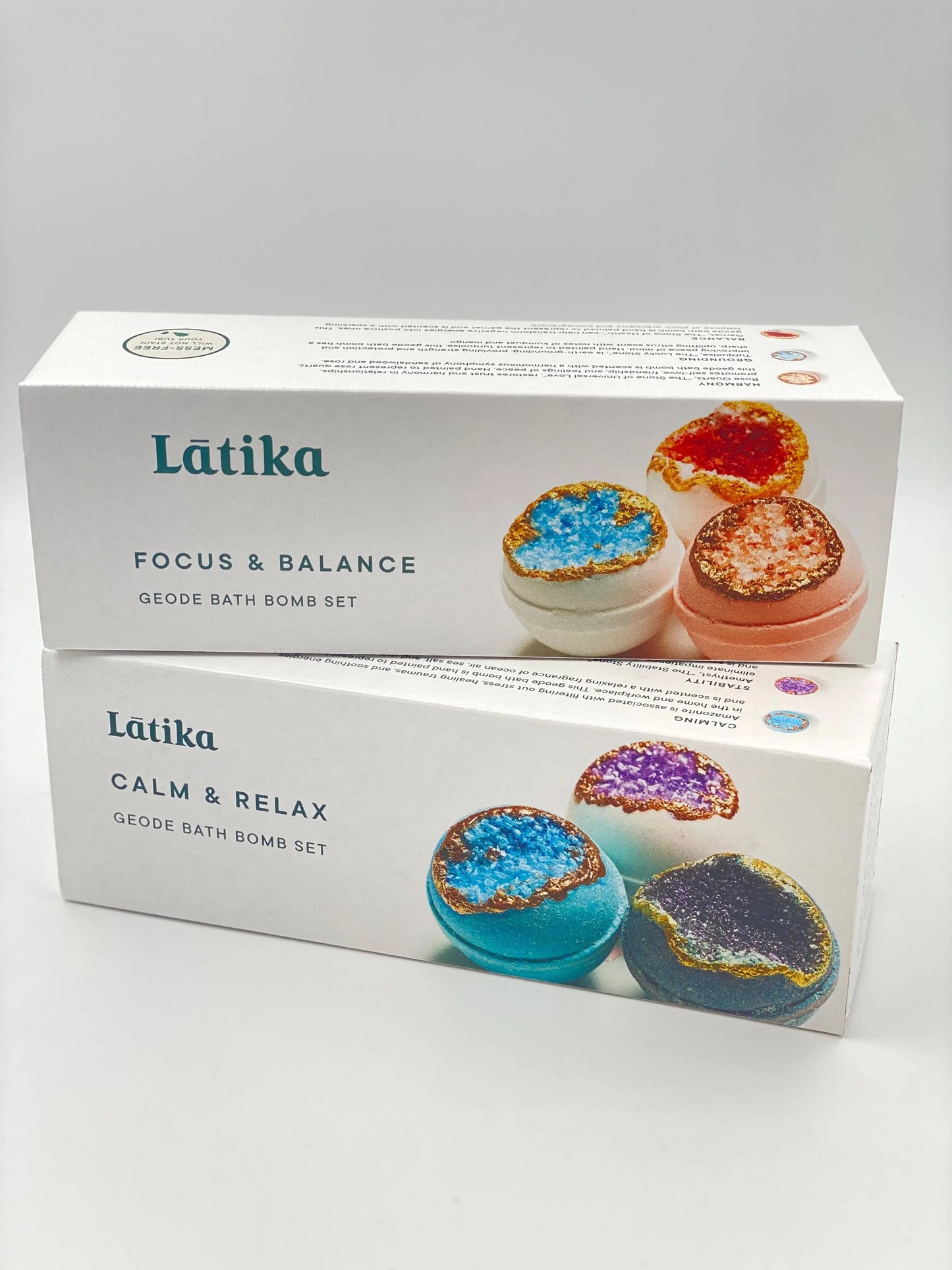 Crystal Geode Bath Bombs, Calm + Relax - Gift Set The Rooted Soul Wellness Co.