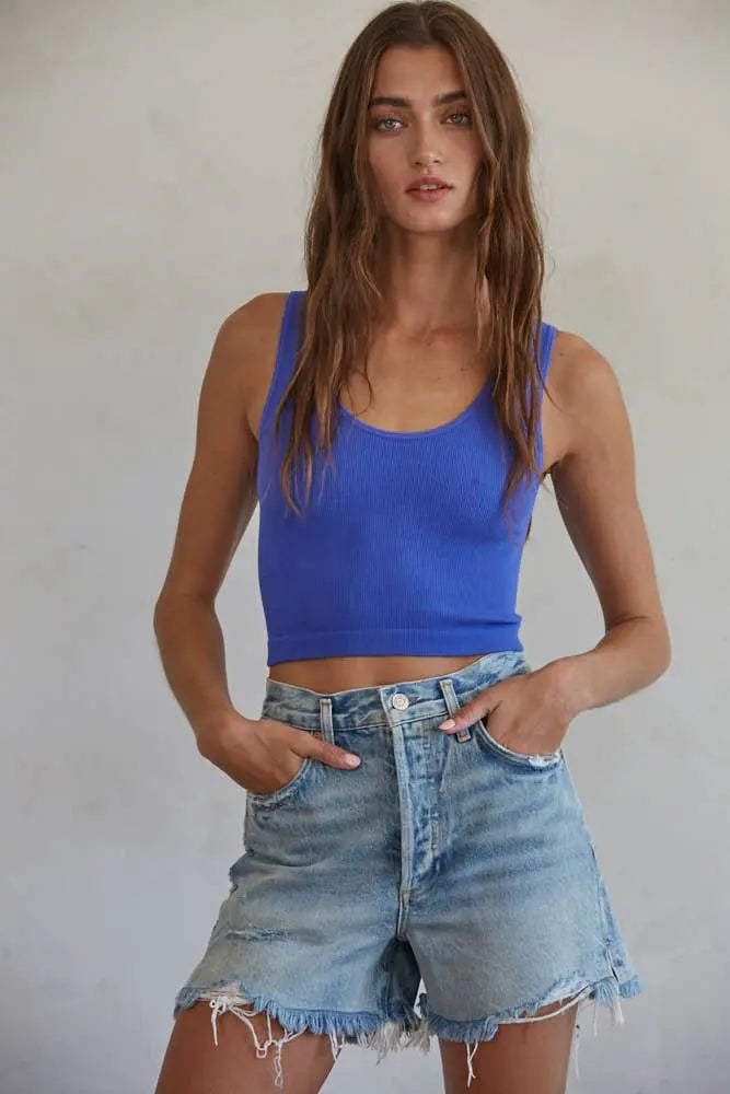 What's the Scoop Reversible Ribbed Knit Brami The Rooted Soul Wellness Co.