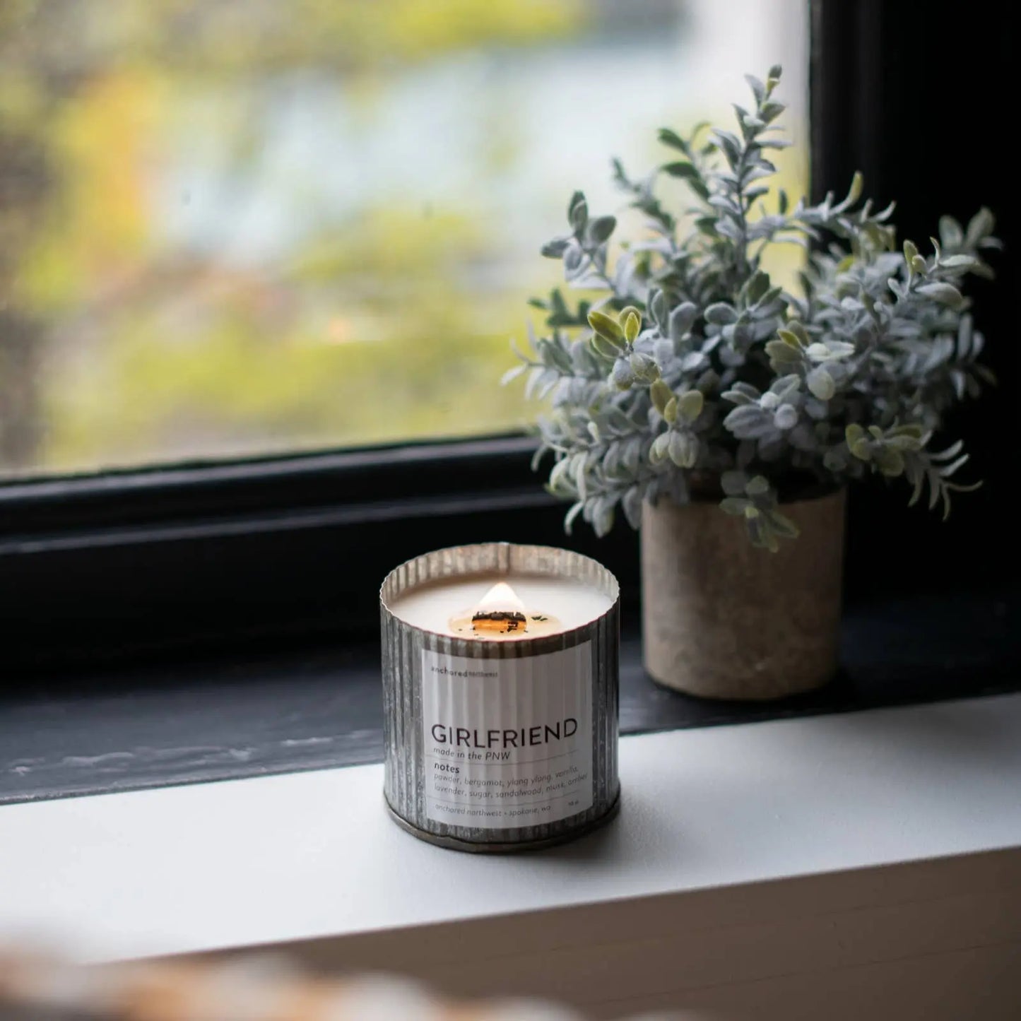 Anchored Northwest - Ocean Shores Wood Wick Rustic Farmhouse Soy Candle: 10oz The Rooted Soul Wellness Co.