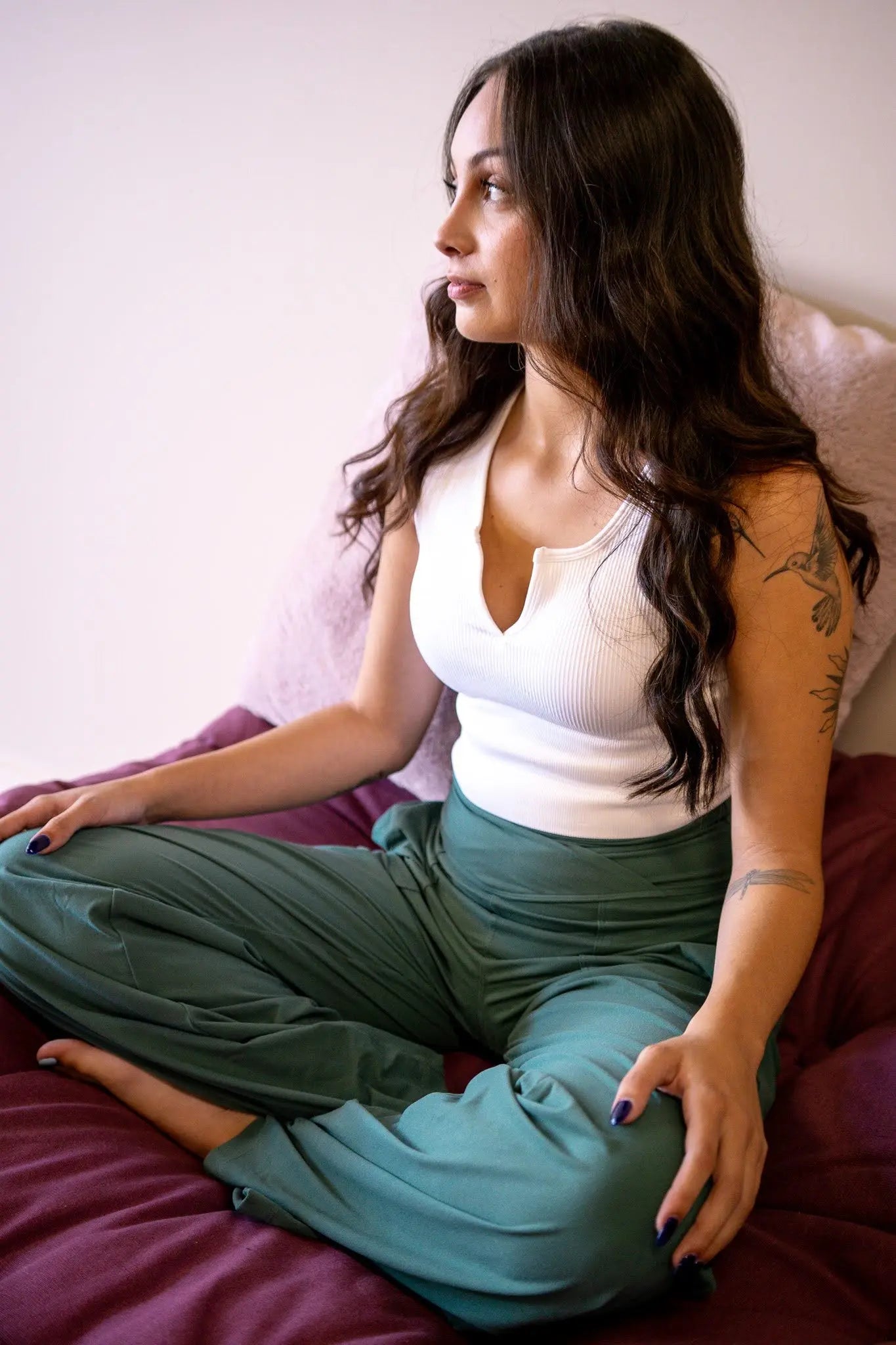 Butter Soft V-Waist Recycled Poly Pant The Rooted Soul Wellness Co.