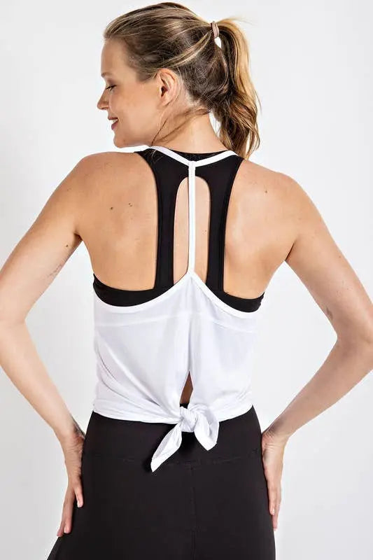 Open Back Tank Yoga Top Sunday Morning