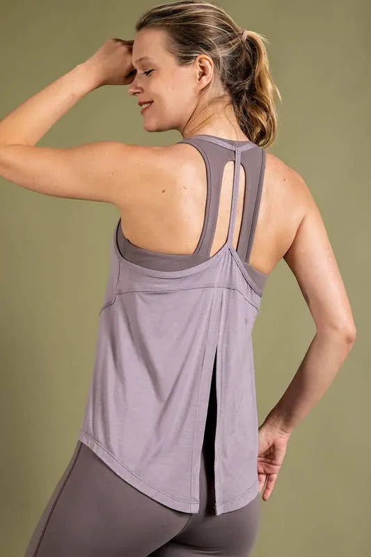 Open Back Tank Yoga Top Sunday Morning