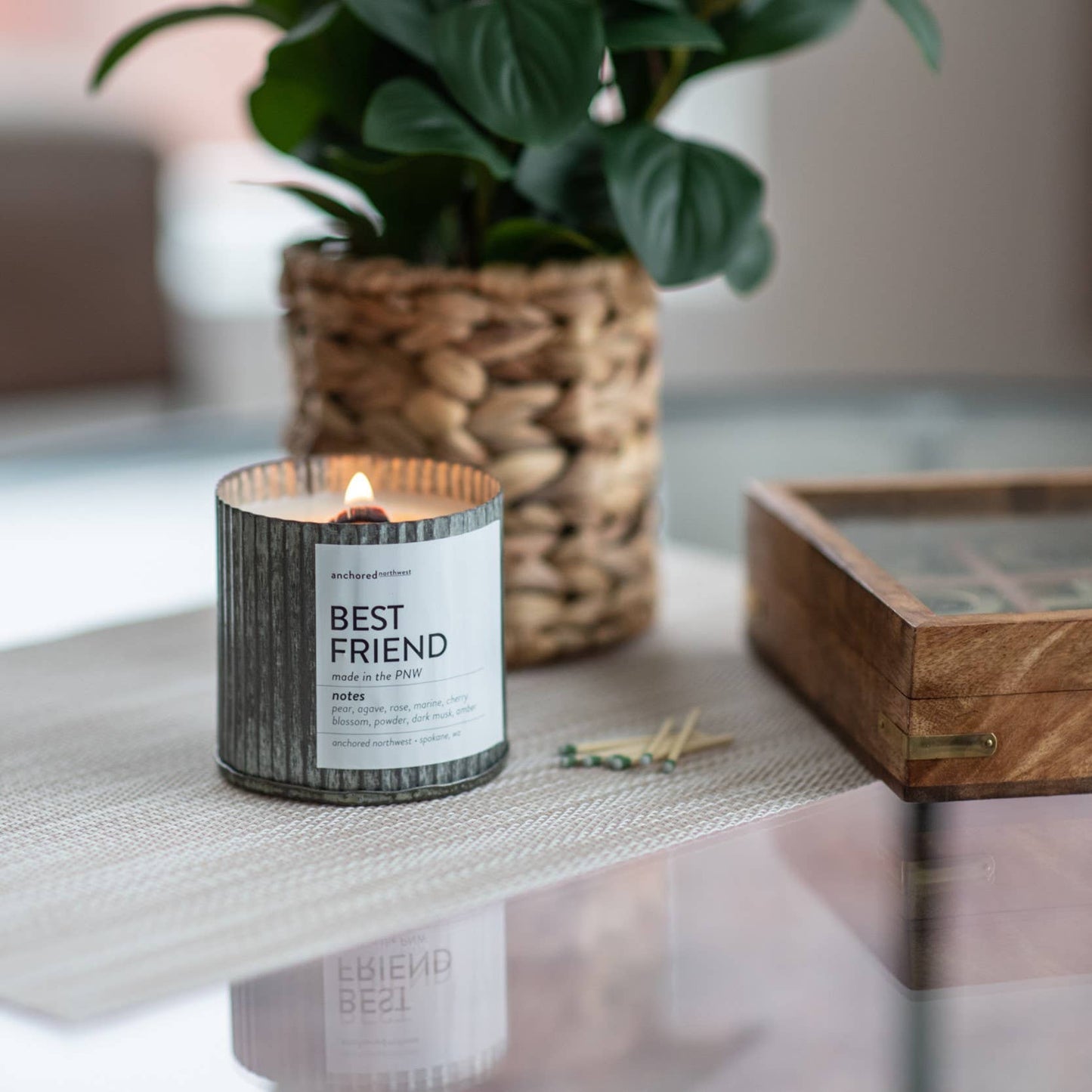 Lakeside Rustic Vintage Farmhouse Wood Wick Candle