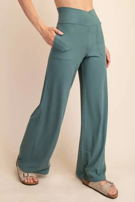 Butter Soft V-Waist Recycled Poly Pant The Rooted Soul Wellness Co.
