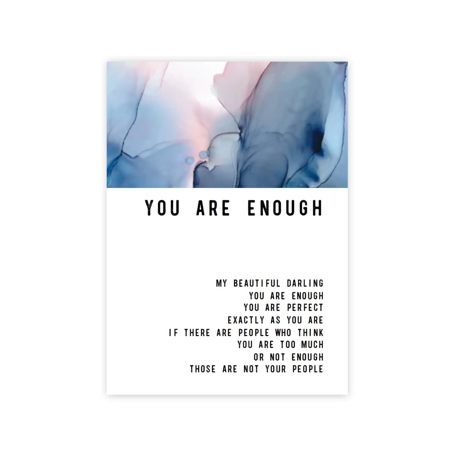 You Are Enough Greeting Card warm human