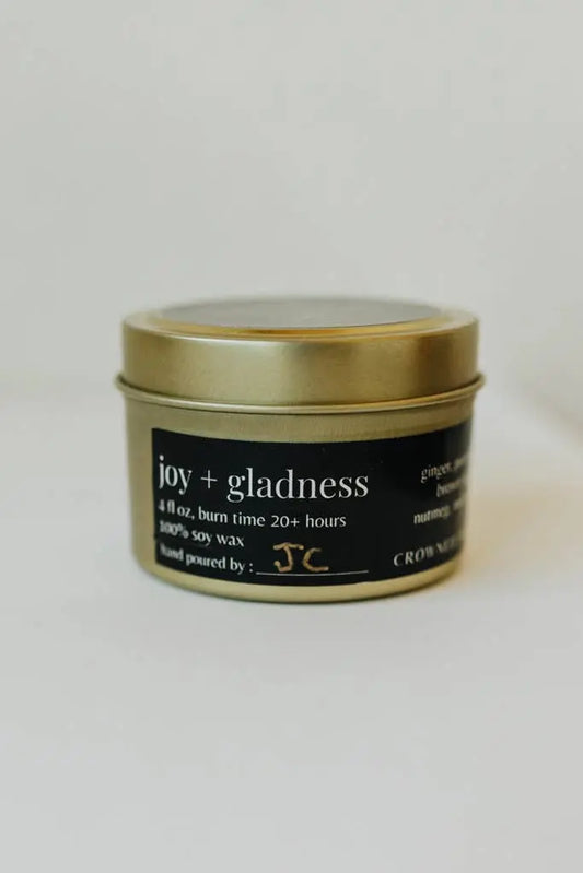 Joy + Gladness Candle - 4oz - Made by Survivors The Rooted Soul Wellness Co.