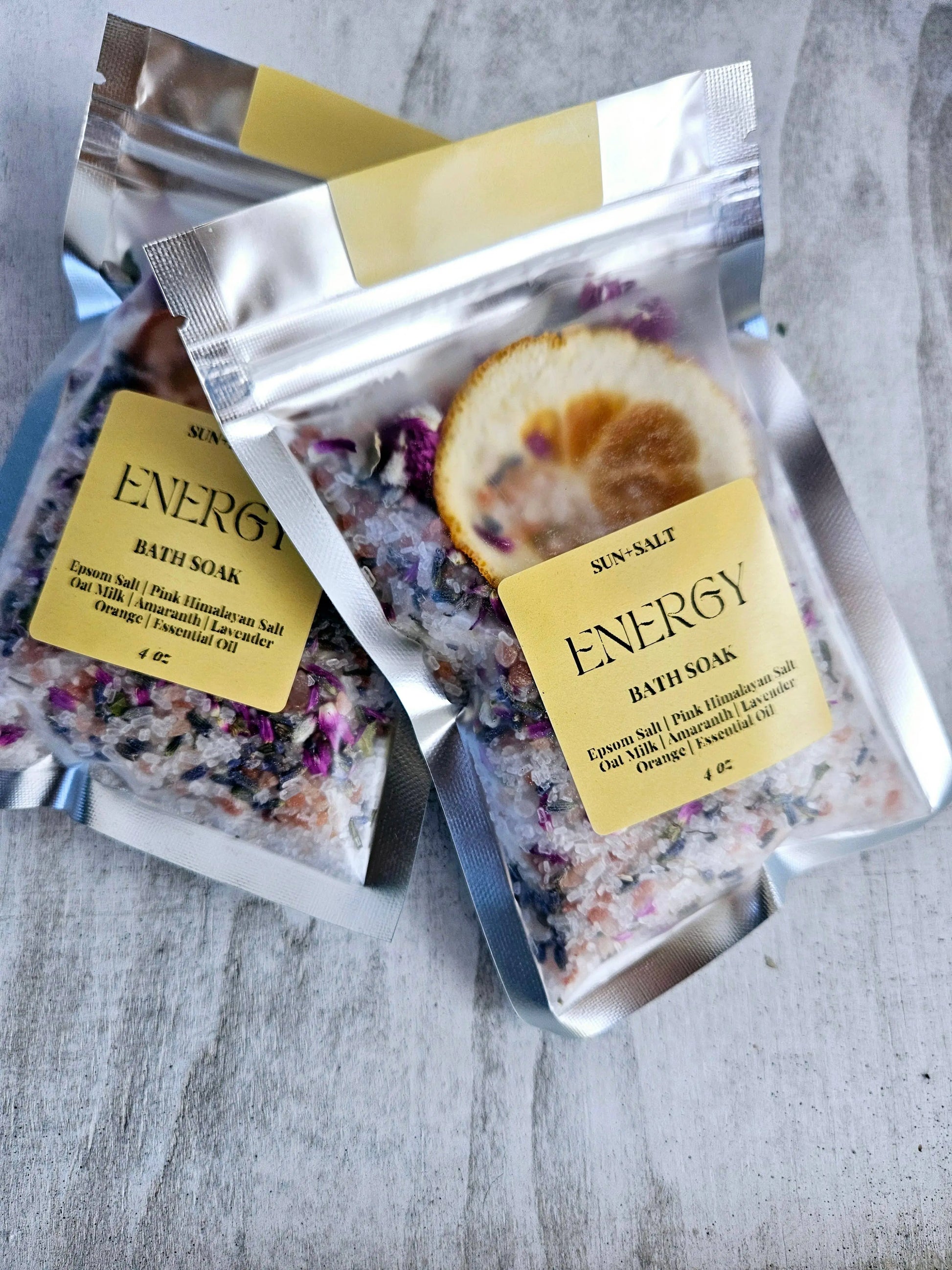 Lux&Lou - Energy Bath Soak - Bath Salt - Single Use The Rooted Soul Wellness Co.