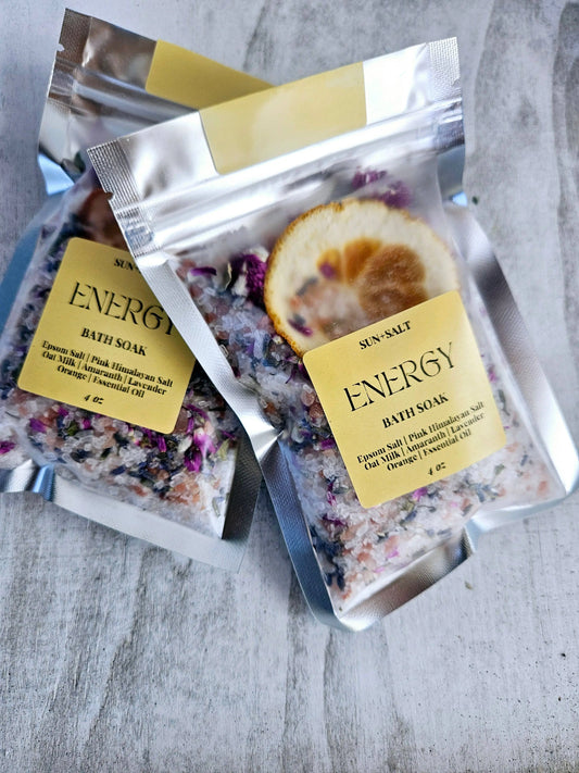 Lux&Lou - Energy Bath Soak - Bath Salt - Single Use The Rooted Soul Wellness Co.