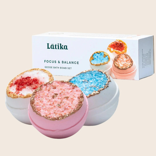 Crystal Geode Bath Bomb Set The Rooted Soul Wellness Co.