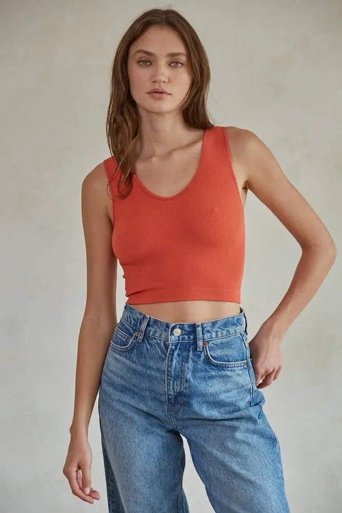 What's the Scoop Reversible Ribbed Knit Brami The Rooted Soul Wellness Co.