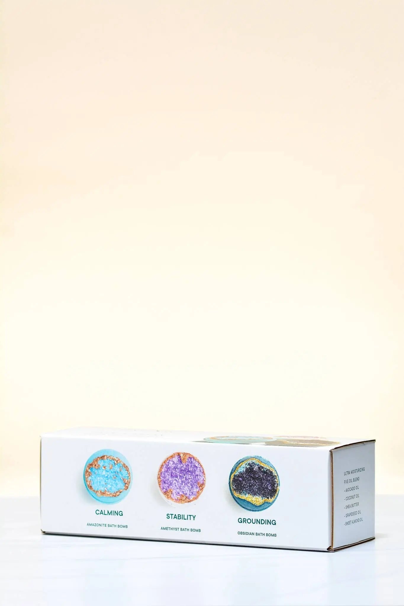 Crystal Geode Bath Bombs, Calm + Relax - Gift Set The Rooted Soul Wellness Co.