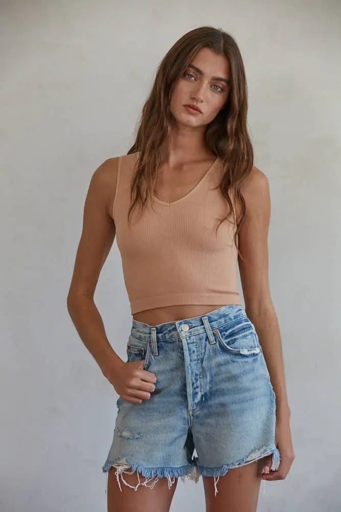 What's the Scoop Reversible Ribbed Knit Brami The Rooted Soul Wellness Co.