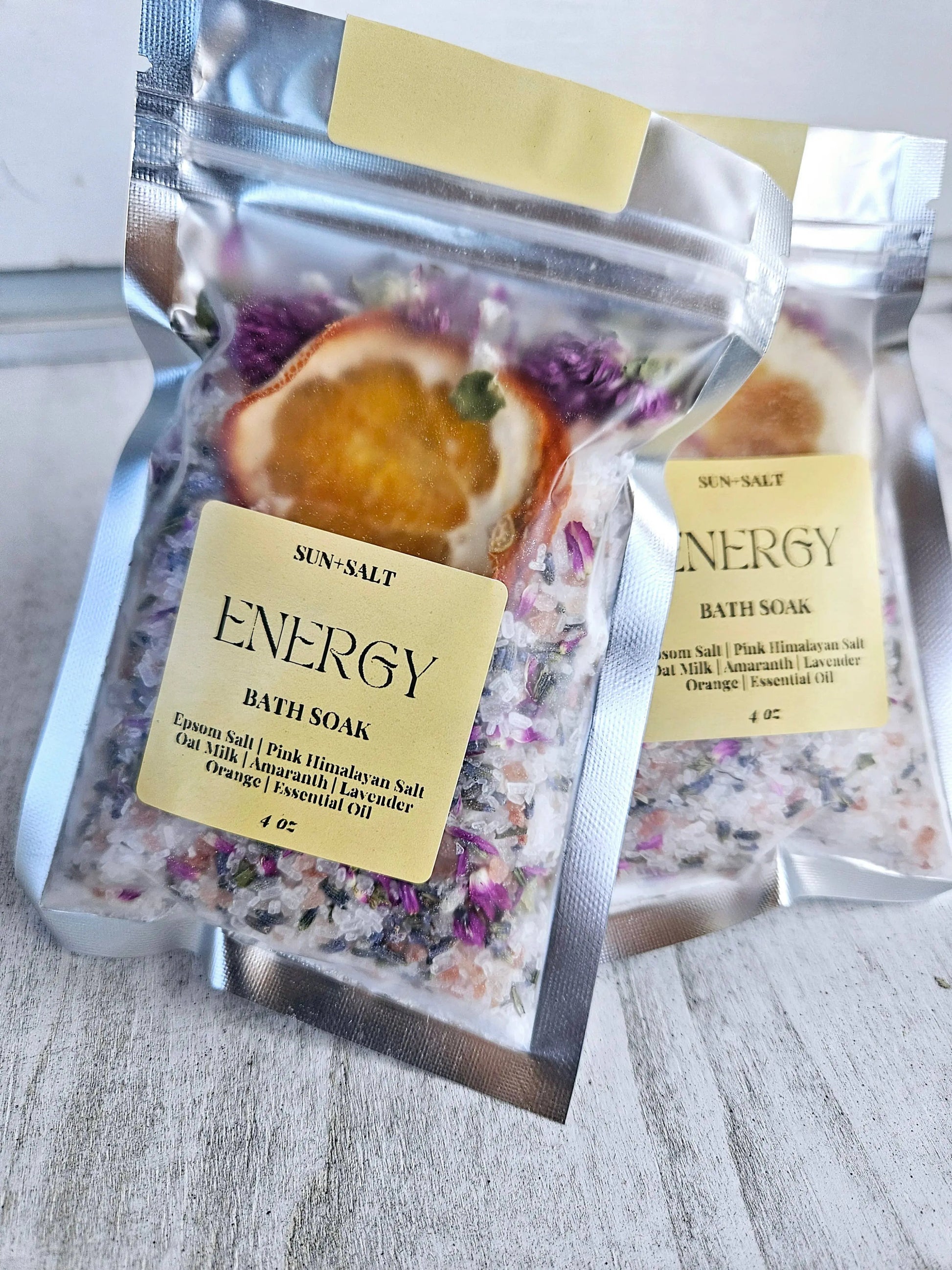 Lux&Lou - Energy Bath Soak - Bath Salt - Single Use The Rooted Soul Wellness Co.