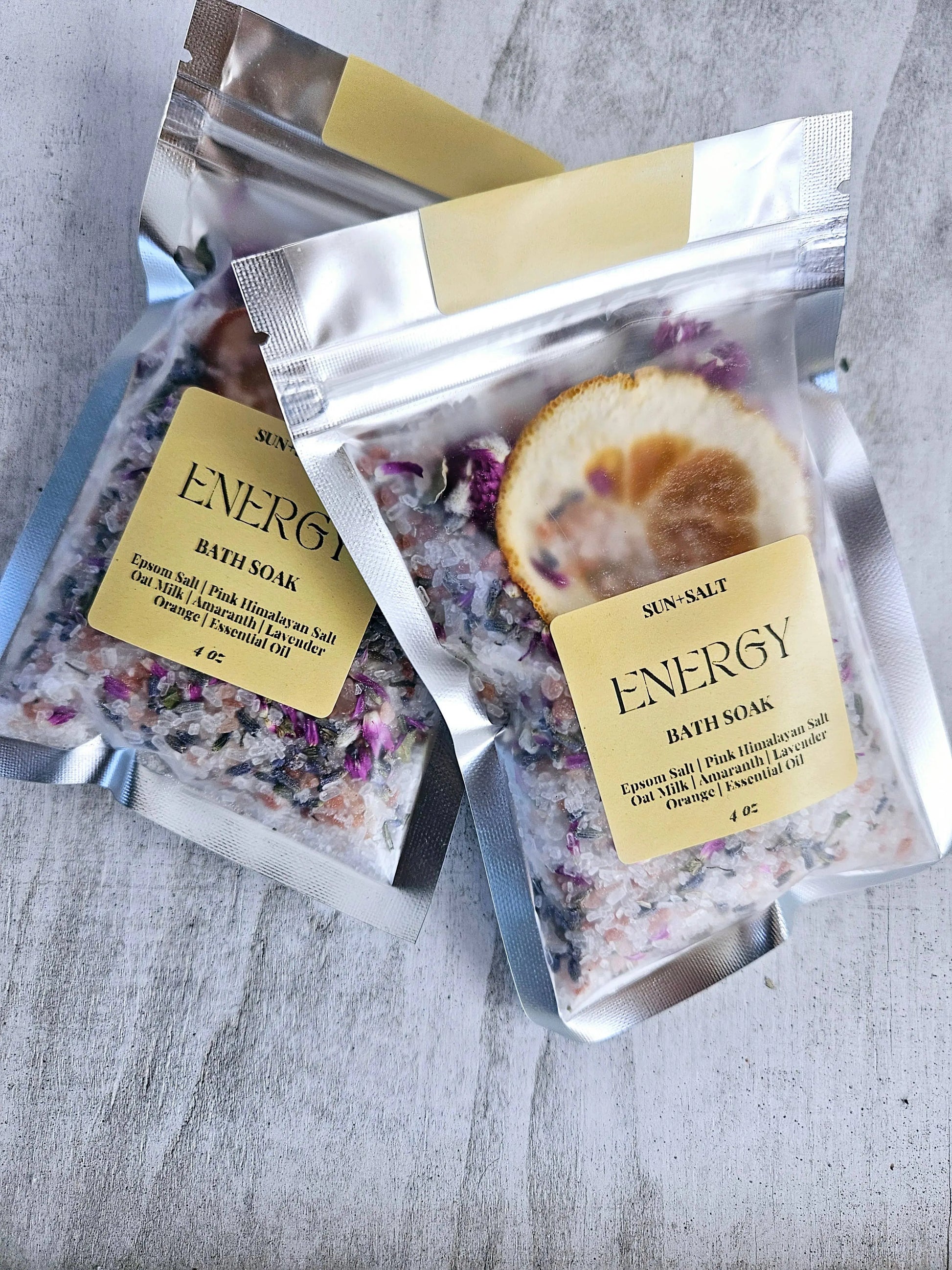 Lux&Lou - Energy Bath Soak - Bath Salt - Single Use The Rooted Soul Wellness Co.