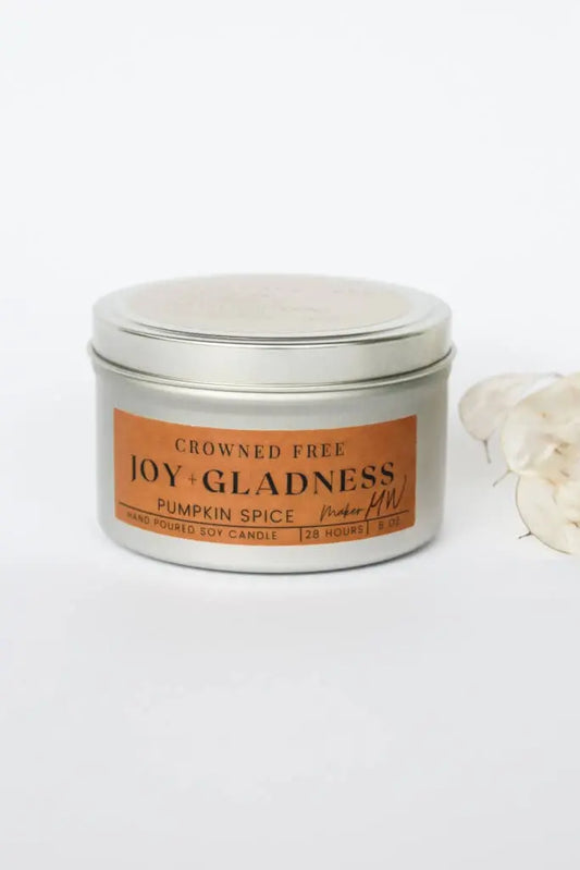 Joy + Gladness Candle - 8oz - Made by Survivors The Rooted Soul Wellness Co.