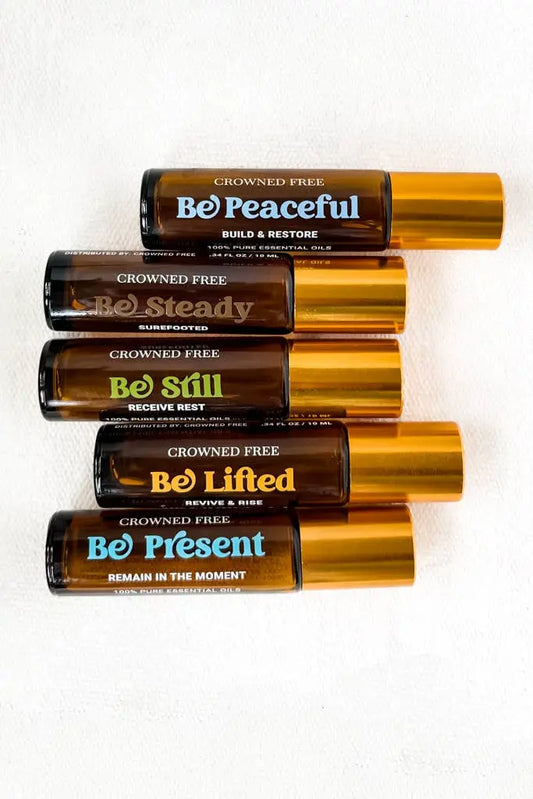 Be Peaceful Essential Oil Rollerball, assembled by survivors The Rooted Soul Wellness Co.