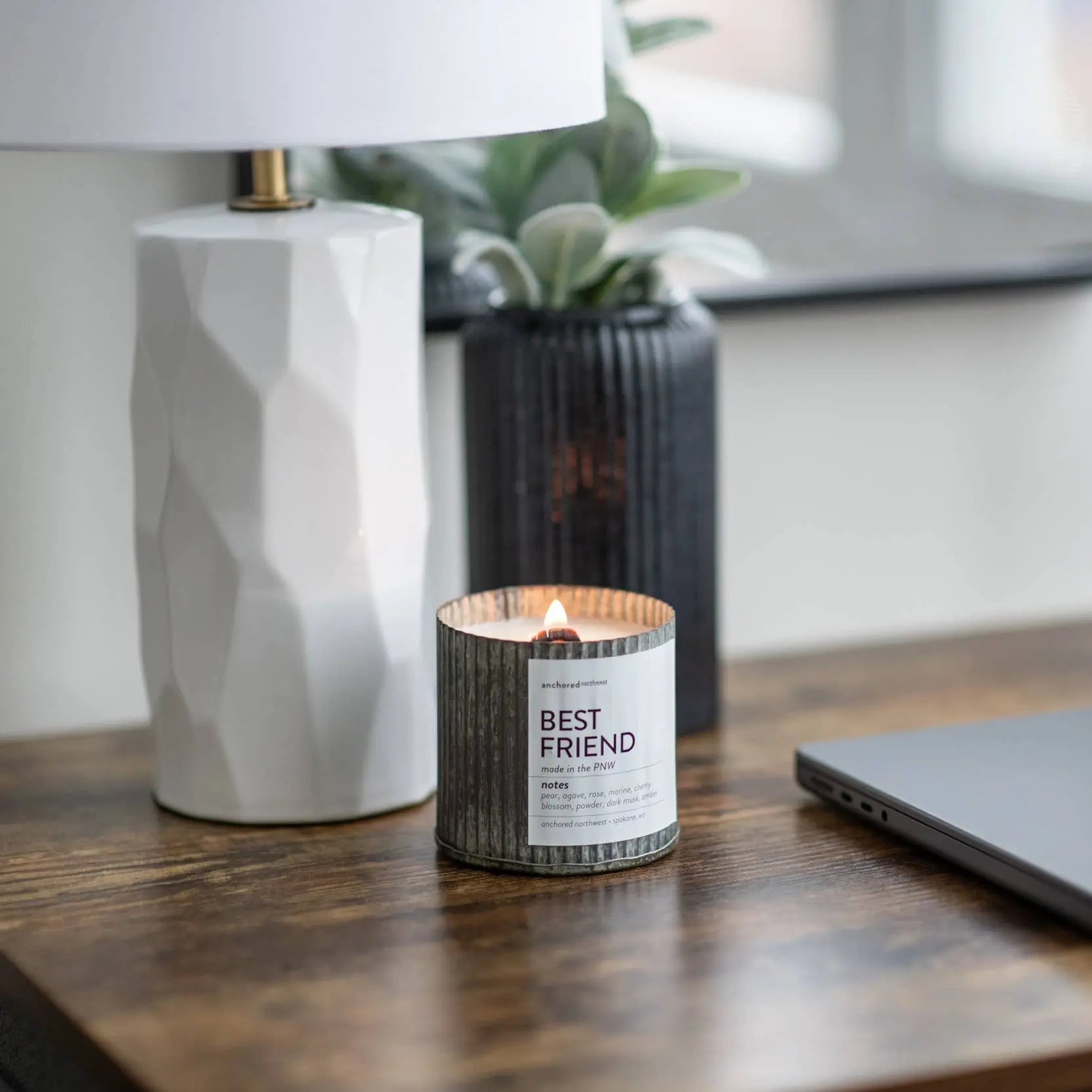 Bookworm Rustic Vintage Farmhouse Wood Wick Candle The Rooted Soul Wellness Co.