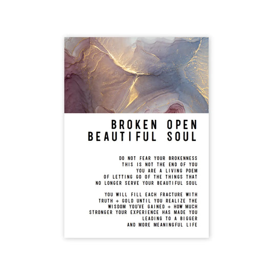 Broken Open Greeting Card warm human