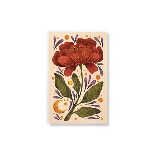 Denik - Burgundy Bloom Classic Layflat Journal Notebook Denik