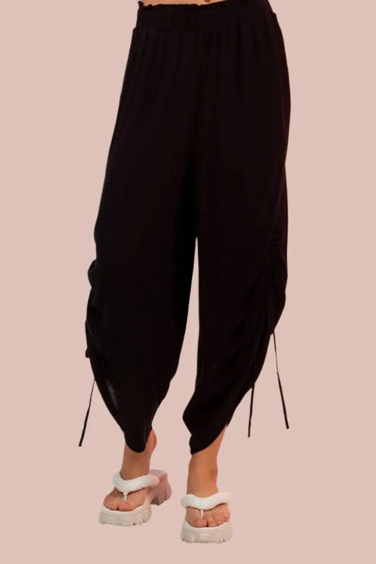 Plus Palazzo Ruched Pants The Rooted Soul Wellness Co.