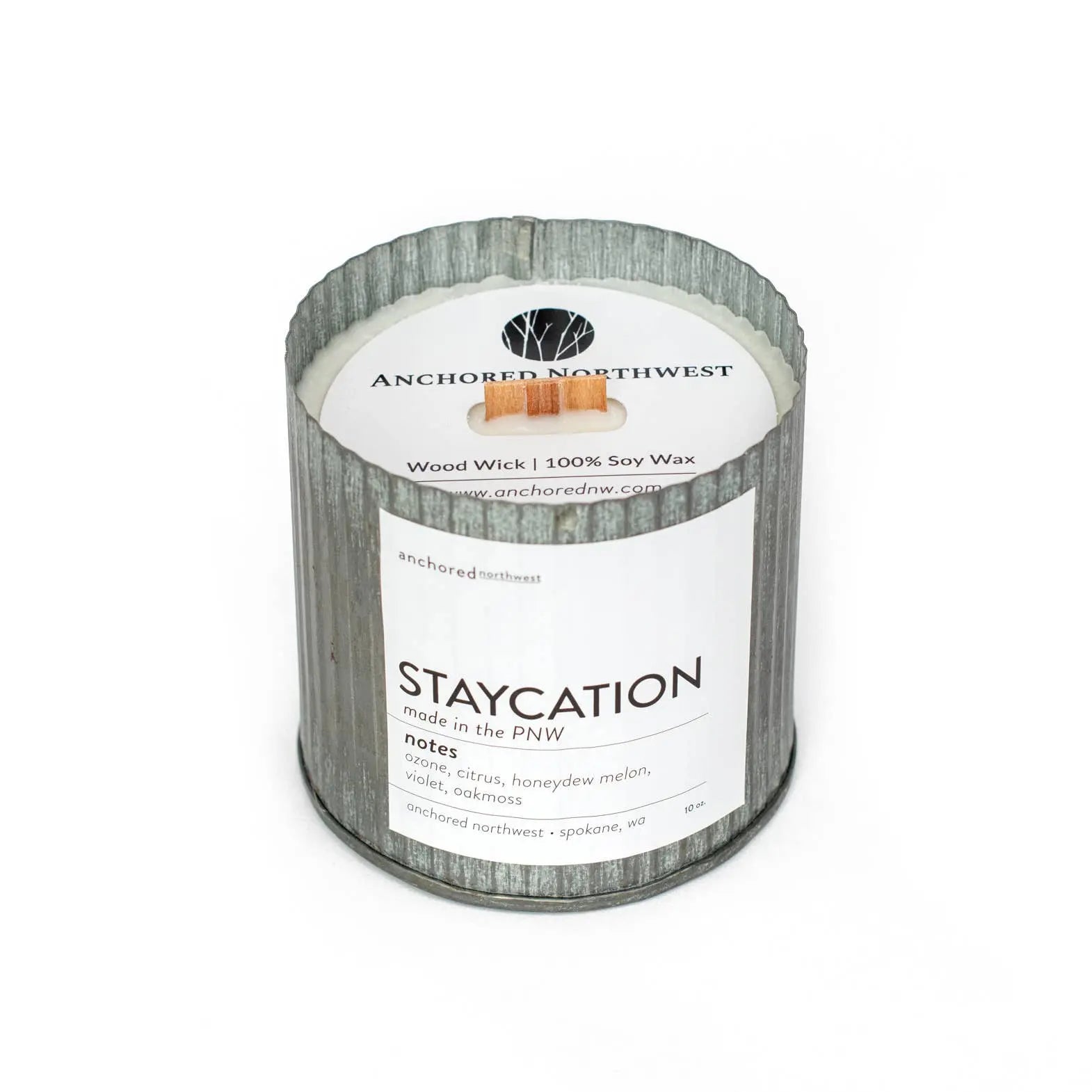 Anchored Northwest - Staycation Wood Wick Rustic Farmhouse Soy Candle Anchored Northwest