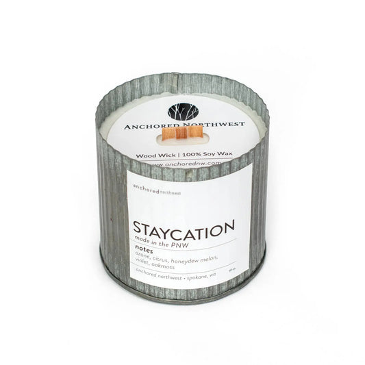 Anchored Northwest - Staycation Wood Wick Rustic Farmhouse Soy Candle Anchored Northwest